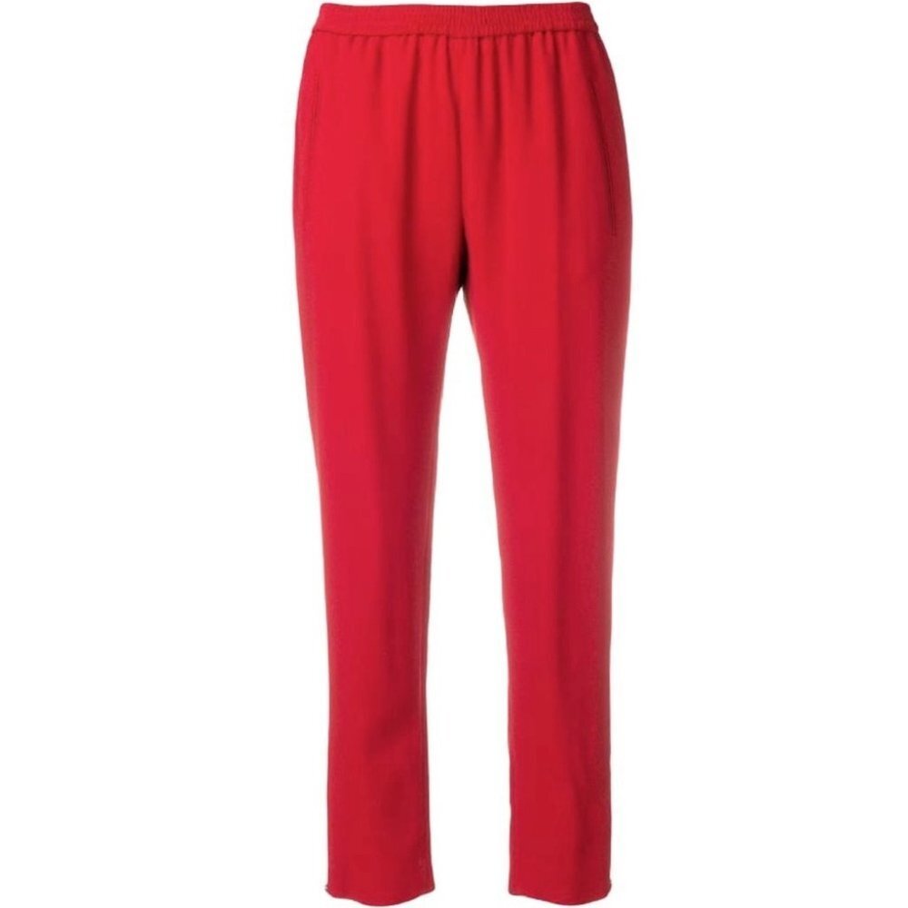 Stella McCartney‎ Tamara Trousers Coral Red Womens Size 38 or US Size 4 Pants - Picture 3 of 15